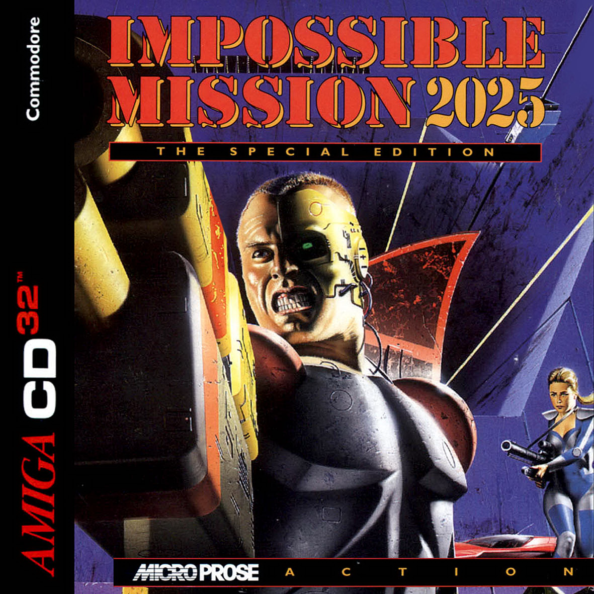 Impossible Mission 2025: The Special Edition box art for Amiga CD32